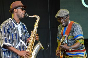 Cheikh Lô Band at WOMAD UK 2015, photo by Dylan Garcia