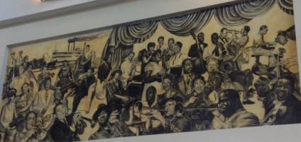 Display in Louis Armstrong Airport, New Orleans, by Ronise Nepomuceno