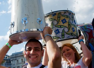 Carnival Bloc in the way to the stage, Trafalgar Square, London, August 08 2015, by Ronise Nepomuceno