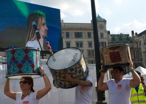 Carnival Bloc in the way to the stage, Trafalgar Square, London, August 08 2015, by Ronise Nepomuceno