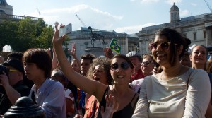 Public enjoying Brasil Day, in Trafalgar Square, London, August 08 2015, by Ronise Nepomuceno